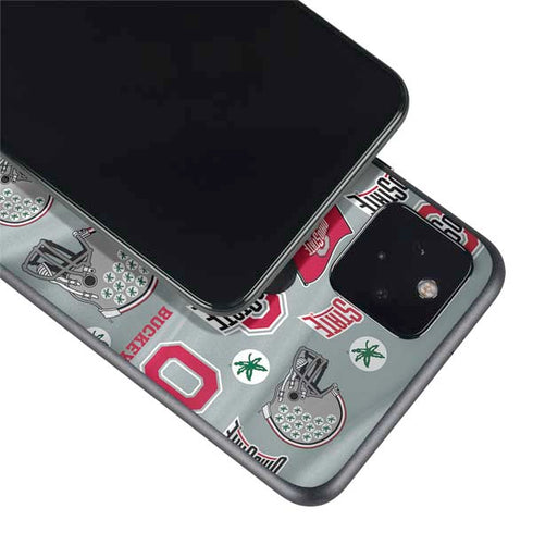 Ohio State University Pattern Google Pixel 5a Skin